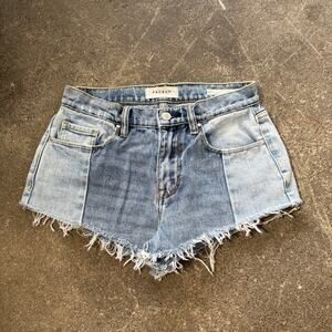 PacSun Cut Off Jean Shorts Womens 24 Blue Denim Light Two Panel 2" Summer
